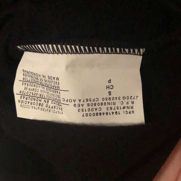 Champion unique foil metallic Logo sweatshirt black unisex Sz Small NWT - Picture 9 of 9